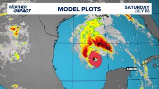 Tropical Storm Beryl tracker Forecast path and spaghetti models [upl. by Dosh]