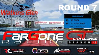 FarGone Racing  GT Challenge Season 18  Round 7  Watkins Glen [upl. by Oinoitna575]