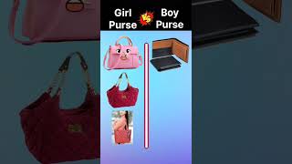 GIRLS PURSE VS BOYS PURSE youtube [upl. by Woody971]