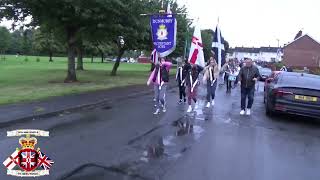 Dunmurry Protestant Boys FB  Corcrain Redmanville Bonfire Parade 2024 [upl. by Kaylee]