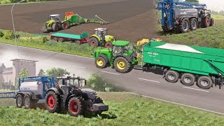 LS22  Map Erlengrat 157 Herbizide Gerstensaat FENDT 1050 CLAAS Xerion 4200 AXION 850 JBC [upl. by Sukhum]