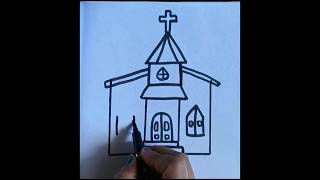 most beautiful church drawing churchdraw drawingchurch🫠😊 [upl. by Felecia]