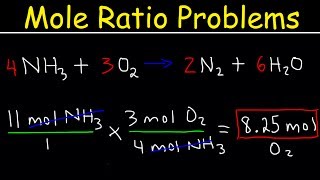 Stoichiometry Mole to Mole Conversions  Molar Ratio Practice Problems [upl. by Ahsied]