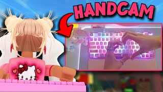 PLAYING MM2 with HANDCAM  GIVEAWAY Epomaker Collab [upl. by Banyaz]