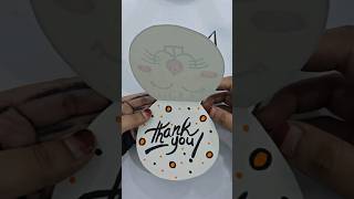 Cute Thank you paper card ideas  Easy paper card diy viralshort craft papercard craft diy [upl. by Tnarud]