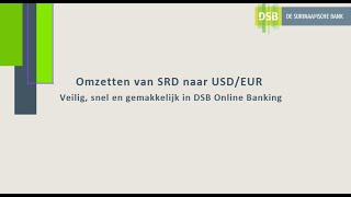 Vreemde Valuta Aankopen in DSB Online Banking [upl. by Akinod]