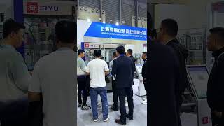 Hot melt adhesive labeling machine test video exhibited at CBB exhibition [upl. by Udele]