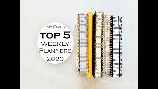 My TOP 5 WEEKLY PLANNERS for 2020 [upl. by Akel674]