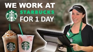 We Work at Starbucks for 1 Day ☕️ Feat Pink Drink Secret Menu and More [upl. by Haon]