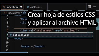 2 Crear hoja de estilos CSS y enlazar con archivo HTML [upl. by Keelin]