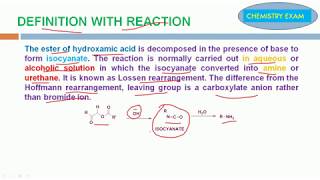 Lossen Rearrangement  Definition Mechanism and Examples [upl. by Cand479]