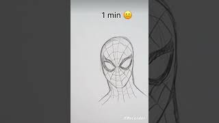 HOW TO DRAWING SPIDERMAN 5 SEC 1HRshorts [upl. by Eimmit426]