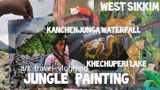 Sikkim Vlog part 3  Lockdown  Forest art  Kanchenjunga waterfall Rimbi river  Khechuperi lake [upl. by Nairda232]