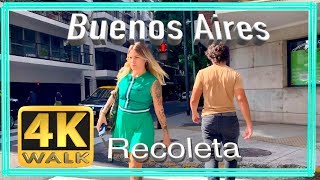 【4K】WALK Buenos Aires 2019 RECOLETA Argentina City walk [upl. by Allesor]