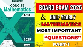 MOST IMPORTANT QUESTIONS  BOARD EXAM 2025  CL10TH  MATHEMATICS  PART1  ProblemsBeater [upl. by Giuseppe892]