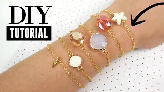 Hoe Maak Je Een Set Gouden Armbandjes Met Jasseron Schakel Ketting [upl. by Salakcin533]