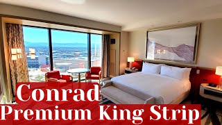 Conrad Las Vegas at Resorts World  Premium King Room Strip View [upl. by Elehcin]