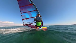 Cyprus Acrotiri Winter windsurfing and foiling at Ladys Mile spot [upl. by Chip]