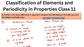 What is the basic difference in approach between the Mendeleevs Periodic Law and the Modern Periodic [upl. by Alema]