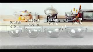 Prepping Serving Cooking Stackable High Borosilicate Bowl [upl. by Yssor73]