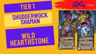 Shudderwock Shaman is Forever Tier 1  Wild  Hearthstone  March of the Lich King [upl. by Neufer]