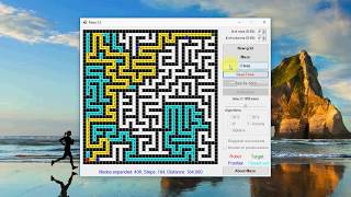 RealTime Maze Solving and Pathfinding using DFS BFS A Greedy and Dijkstras Algos in C [upl. by Cornelie890]