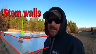 Stacking ICF stem walls and why You should be carful when you bid them and starting the septic [upl. by Ahsekan]