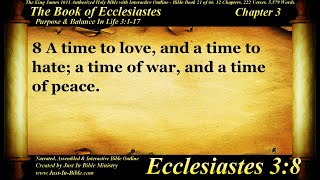 Bible Book 21  Ecclesiastes Chapter 3  The Holy Bible KJV Read Along AudioVideoText [upl. by Nisbet]