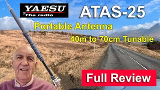 Yaesu Micro ATAS25 40m  70cms Portable 100W Screwdriver Antenna for Ham Radio [upl. by Sarette]