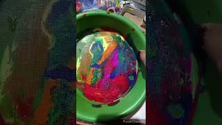 Stainer painting with Acralic Coloursप्लॅस्टिक च्या चाळणी ने पेंटिंगyoutubeshorts shortsviral [upl. by Yks]