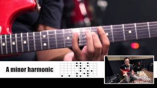 Belajar Gitar Elektrik  A Minor Harmonic Scale  Achmad Ananda [upl. by Leahcim966]