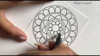 Simple Mandala Drawing  Mandala Art [upl. by Rodrick]