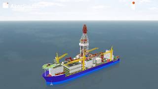 6th Generation Drillship Akker Drilling systems Flyaround [upl. by Antoni]