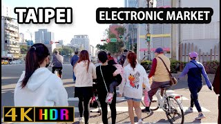 Taipei walk to Electronic Market Taiwan 2023 Songjiang Nanjing TO Zhongxiao Xinsheng Guanghua【4K】 [upl. by Atinad]