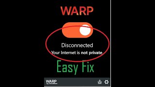 How to Fix Disconnected error on WARP 1111 VPN PC [upl. by Baten307]