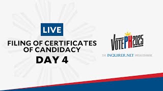 LIVE COC filing for 2025 elections  Oct 4  VotePH [upl. by Ahsauqal]