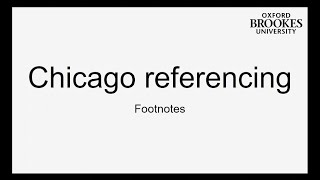 Chicago referencing Footnotes [upl. by Nytnerb]