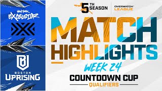 NYXLOverwatch vs BostonUprising  Countdown Cup Qualifiers Highlights  Week 24 Day 2 [upl. by Saffren]