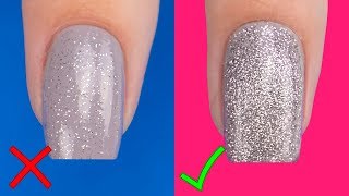 TRUQUES QUE VOCÊ NÃO SABIA PARA USAR GLITTER DE UNHAS [upl. by Aiciram782]