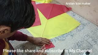 Kite Making in New Design 2023 Patang Banane ka TarikaPatang Bazzi LoverArslankitemaker [upl. by Balbinder]