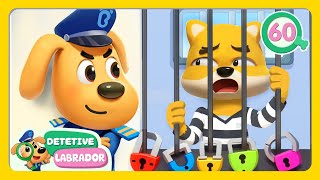 Polícia Capturando Ladrão 👮 Historinha Engraçada do Detetive Labrador 🔍 1 Hora 🎬 Compilação [upl. by Abate]