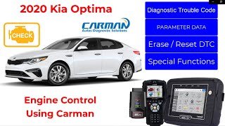 Check Engine System  Kia Optima 2020  using CARMAN Scanners [upl. by Ruhtra]