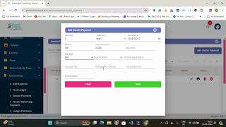 How to Add Vendor Payment Accounting in Eschool Solution Vendor payment kaise add kre school mai [upl. by Somerville148]