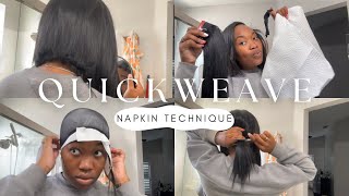 QUICKWEAVE BOB WITH LEAVE OUT DIY  BEGINNER FRIENDLY SUPER EASY  BEAUTY ON A BUDGET [upl. by Fasta]