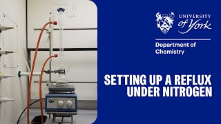 Setting up a reflux under nitrogen [upl. by Quinby]