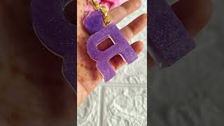 Resin alphabet keychain photogifts resin ytshorts [upl. by Cullie]