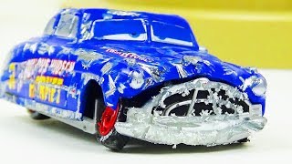 Doc Hudson Crash amp Repair Disney Cars 3 Toys Stop Motion Animation  Ladybird TV [upl. by Aenad]