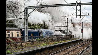 A Double header as 60007 Sir Nigel Gresley amp 70000 Britannia  Eccles Manchester March 2024 [upl. by Nibaj]