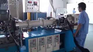 UHF vulcanizing extrusion line for rubber pipe [upl. by Laryssa]