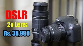 Canon EOS 1500D review  entry level DSLR with 1855 and 55250mm for Rs 38990 [upl. by Hcirdeirf]